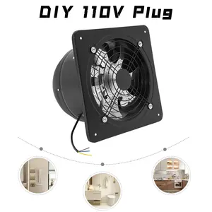 10-Inch Wall-Mounted Kitchen Exhaust Fan with Backdraft Damper - Portable, Low Noise, Strong Ventilation（No Plug）