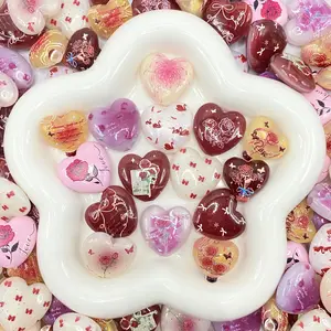 All My Hearts  - Beads Mix for Keychain and DIY Crafts – 16/20mm Silicone, Resin & Acrylic Beads