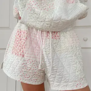 Frosted Marshmallow Quilted Shorts