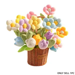 Plush Flower Doll, Stem Flowers, Perfect for Valentine's Day DIY Bouquets, Surprise Gift for Girlfriend and Mom