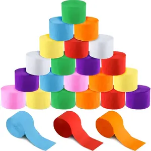 72 rolls crepe paper streamers roll 8 colors rainbow streamers party decoration for birthday party wedding ceremony baby shower diy crafts vibrant colors