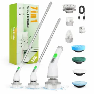 Electric Spin Scrubber, Cordless Bathroom Scrubber Cleaning Brush for Floor, Bathtub, Kitchen