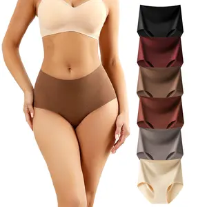 LEVAO Women's Seamless Underwear High Waisted Full Coverage Ladies Panties 6 Pack S-XXL summerwins