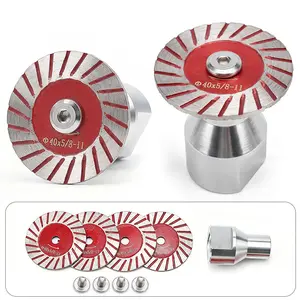 YXOK 3/5PCS 1.57"(40MM) Diamond Saw Blades forGranite, Marble, Sandstone, Tombstone & Stone - AngleGrinder Tool for Carving, Lettering in Masonry & DIYSummerVibes