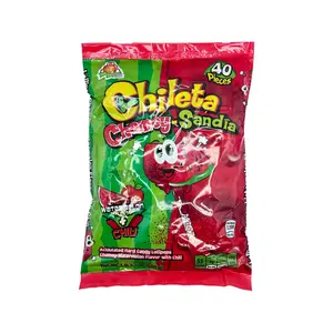 Chileta Chamoy Sandia Lollipop Spicy Watermelon Acidulated with Chili, 40 Pieces, Mexican Candy Dulces Mexicanos Suckers Snack Chileta Chamoy Sandia Lollipop Spicy Watermelon Acidulated with Chili, 40 Pieces, Mexican Candy Dulces Mexicanos Suckers Snack
