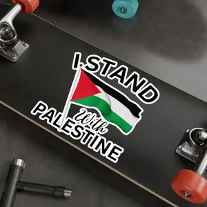 I Stand For Palestine Sticker, Car Window Vinyl Decal, Windshield Kiss-Cut Sticker