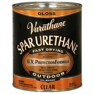 Rustoleum  1 Quart Crystal Clear Spar Urethane Exterior Oil Based Gloss