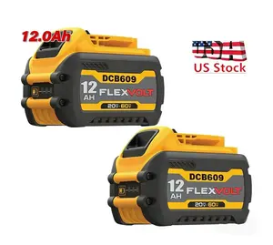 2Pack 12.0AH DCB609-2 For DEWALT DCB612 DCB609 DCB205 DCB208 20V/60V MAX FLEXVOLT Lithium-Ion Battery