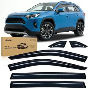 Nilight Window Rain Guards for Toyota Rav4 2019 2020 2021 2022 2023 2024, Out-Channel Window Visors Vent Wind Deflectors-6PCS