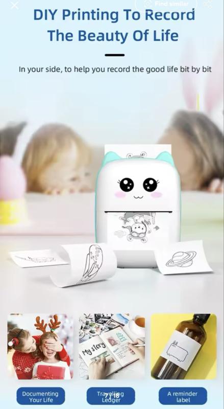 MINI Portable Thermal Printer Wireless Label Memo Machine 200dpi Bluetooth Inkless Pocket Imprimante Phone Notes Printing Paper with 3 White & 3 Color Rolls for Home Offices School. Once item is used no returns. All items have been tested by Manufacturer.