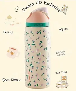 Owala FreeSip Insulated Water Bottle 32oz – Rosebud Tea Time | Urban Outfitters Exclusive | Leak-Proof, Built-In Straw, Stainless Steel | Floral Aesthetic Tumbler for School, Gym & Travel