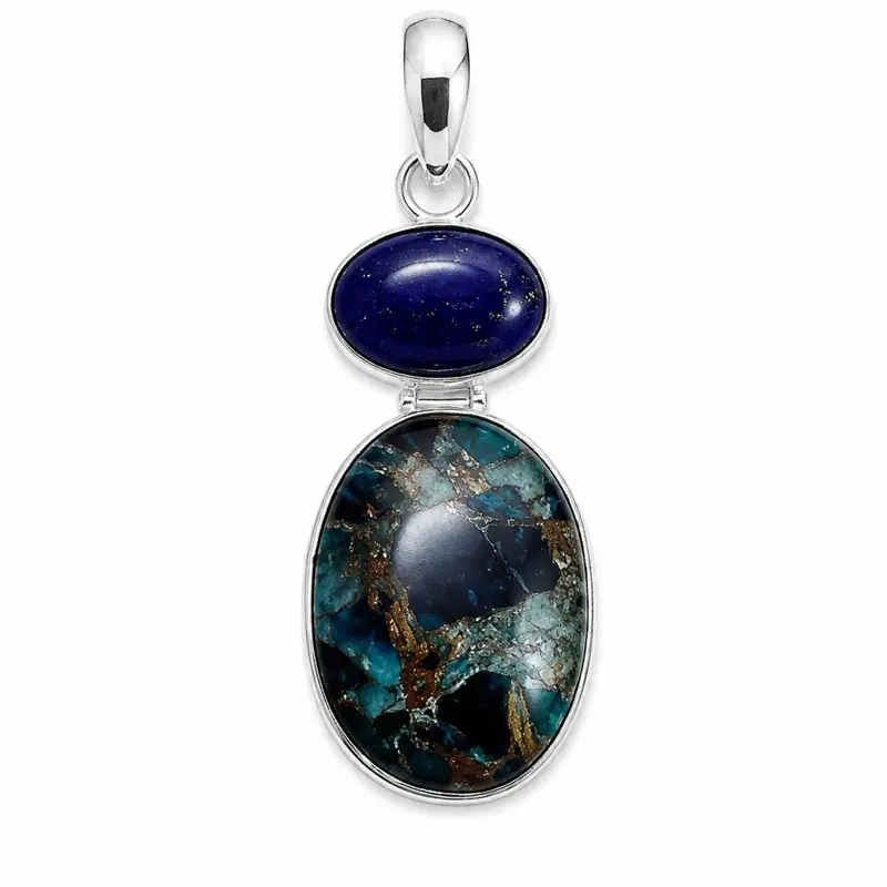 Sapphire & Copper Apatite Pendant