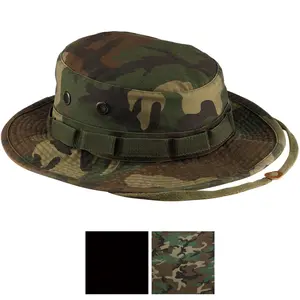 Vintage Tactical Boonie Hat – Wide Brim Sun Protection Jungle Bucket Cap