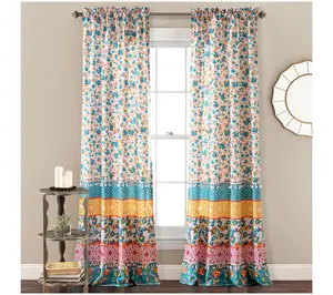 Emily Boho Stripe Window Curtain Panel Set by Lush Decor