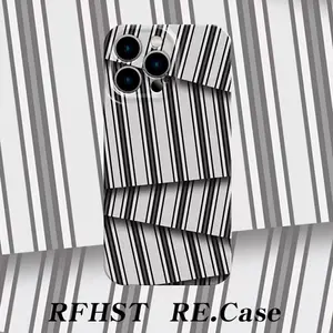 Irregular stripes are fashionable and suitable for iPhone 17/16/15/14/13/12/11 Pro Max Plus and Samsung S and A series Anti-drop phone case with screen protector 995