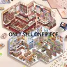 4 Sheets Ultra Large 3D Stereo Scene Stickers, Stress Relief Miniature Scenery Decals, DIY Craft Puzzle, Diary Accessories, Scrapbook Accessory, Creative Stationery Stickers, Decorative Stickers, Sticker Packs, Sticker Set