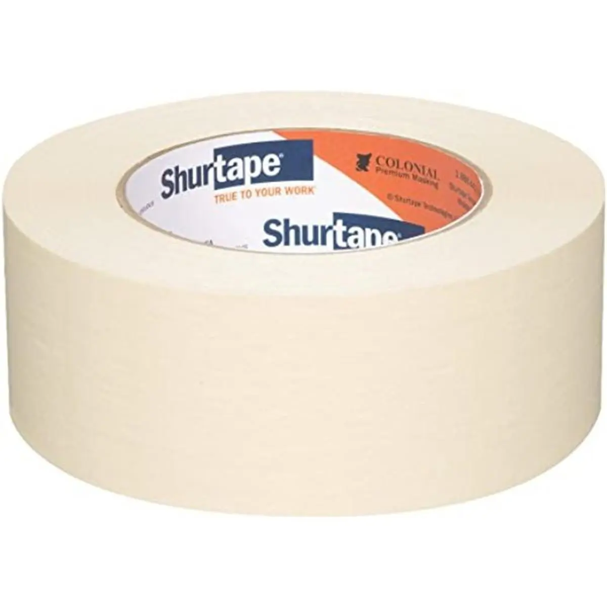 Shurtape 212 MAIN Colonial Premium Grade Masking Tape - Durable, High Adhesion Rubber Base, Flexible Backing, 48x55mm, Temperature Up to 200°F - for Industrial Building Supplies, Home Improvement
