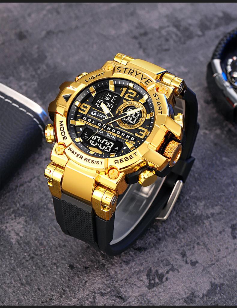 【Holiday Haul】Men's Colorful Punk Style Quartz Watch, Multi.Functional Waterproof Dual Display Wristwatch, TrendyFashion Sport Watch, Birthday Gift with Gift Boxfashionable wristwatch multifunctional men 【Holiday Haul】Men's Colorful Punk Style Quartz Watch, Multi.Functional Waterproof Dual Display Wristwatch, TrendyFashion Sport Watch, Birthday Gift with Gift Boxfashionable wristwatch multifunctional men
