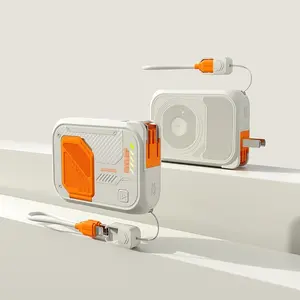 10000mAh USB Power Bank, 1 Box Portable Mini Magnetic Wireless Charging Power Bank with 22.5W Fast Charging Cable, Phone Accessories for Outdoor Magnetic Power Bank Charger