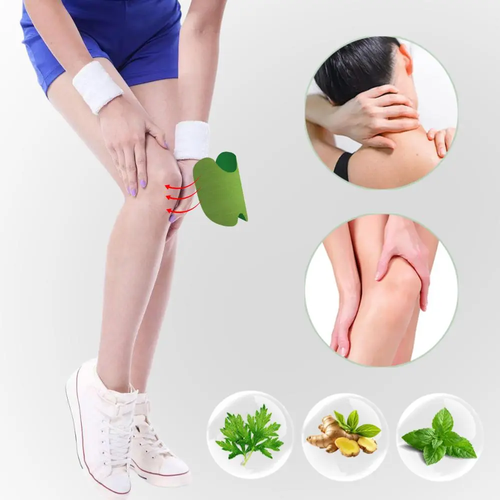 72-Count Self-Heating Herbal Patches with Natural Wormwood, Ginger & Artemisia Annua Extract, Ergonomic Soothing Long-Lasting Relief for Knee, Neck & Joint Pain
