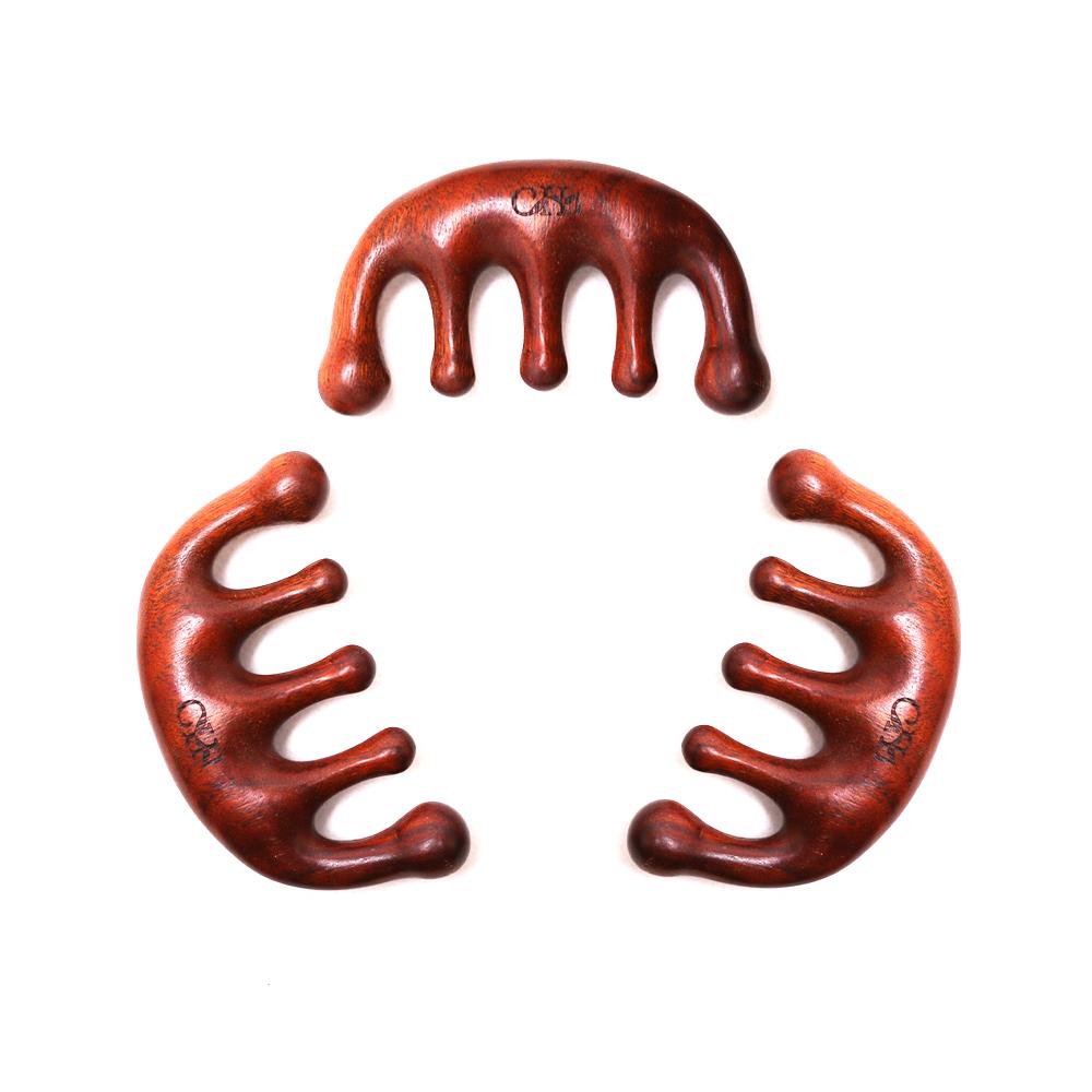 【Not For Sale】1 PCS Premium Red Sandalwood Smooth Scalp Massaging Comb - Handcrafted Wooden Hair Comb for Gentle Stress Relief, Body Care & Hair Health - Natural Therapy Tool