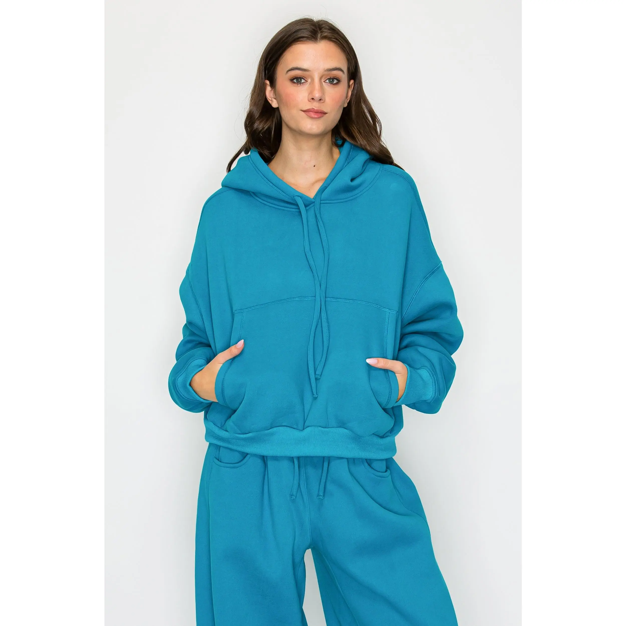 Harbor Oversized Hoodie-Teal