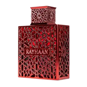 Rayhaan Crimson Unisex Eau de Parfum Spray 3.4 Ounce Rich Niche Fragrance Amber Floral Perfume Cinnamon Scent