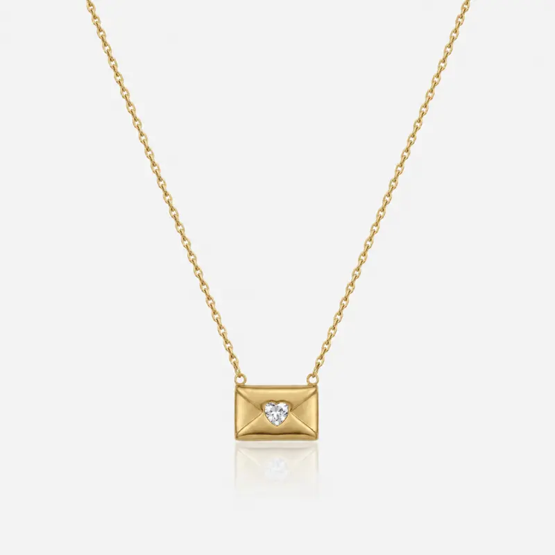 EVRY JEWELS Gold or Silver Plated Women's Sweet Darling Necklace