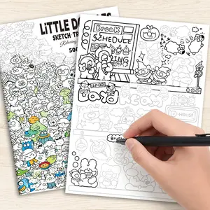 Stress Relief Doodle Coloring Book, Cute Pattern Sketch Tracing & Coloring Pages, Relaxing Creative Activity Book for Anxiety Relief & Mindfulness