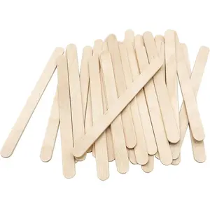 200 Pcs Craft Sticks Ice Cream Sticks Natural Wood Popsicle Craft Sticks 4.5 inch Length Treat Sticks Ice Pop Sticks for DIY Crafts