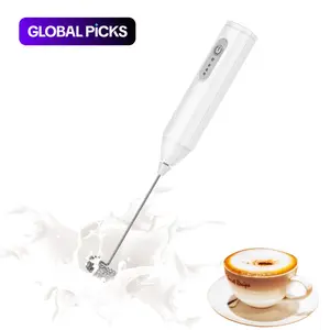 Rechargeable Handheld Coffee Frother, Cordless Milk Frother, Electric Milk Frother & Drink Whisk Mixer, Mini Foamer for Lattes, Cappuccino, Matcha & Hot Chocolate #GLOBAL PICKS