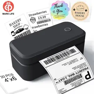 4-inch by 6-inch shipping label printer - suitable for small businesses, households, and DIY label making - compatible with Etsy, Shopify, and eBay. No ink or toner required.