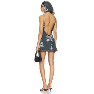 Frankies Bikinis Josie Chiffon Mini Dress in Bouquet