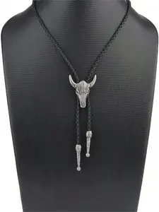 Unisex Bolo Tie Set, Western Cowboy Style, Denim Design, Daily Wear Accessory, Perfect for Christmas, Men and Women Fashion