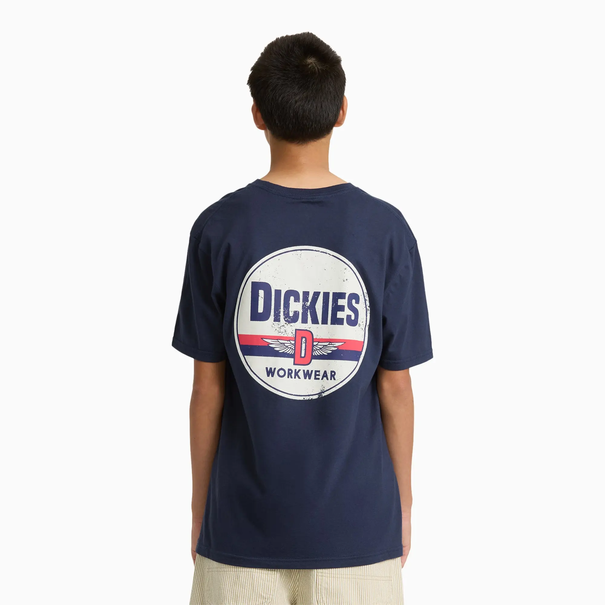 Dickies Americana Badge Short Sleeve Graphic T-Shirt, 100% Cotton, Vintage Badge Logo, Graphic Print, Comfortable Fit, Workwear Casual Style