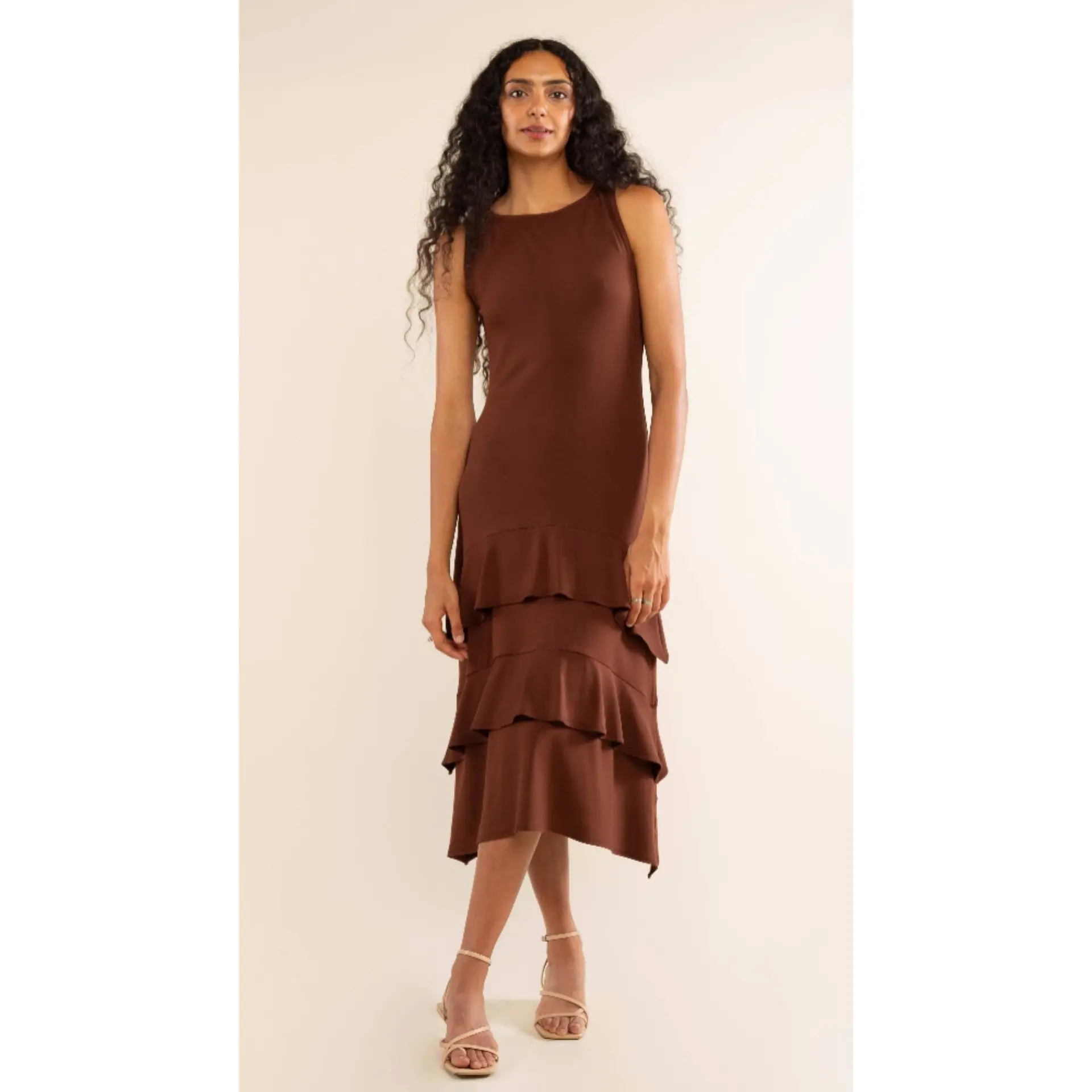 Delphi Tiered Ruffle Dress Casual Comfort