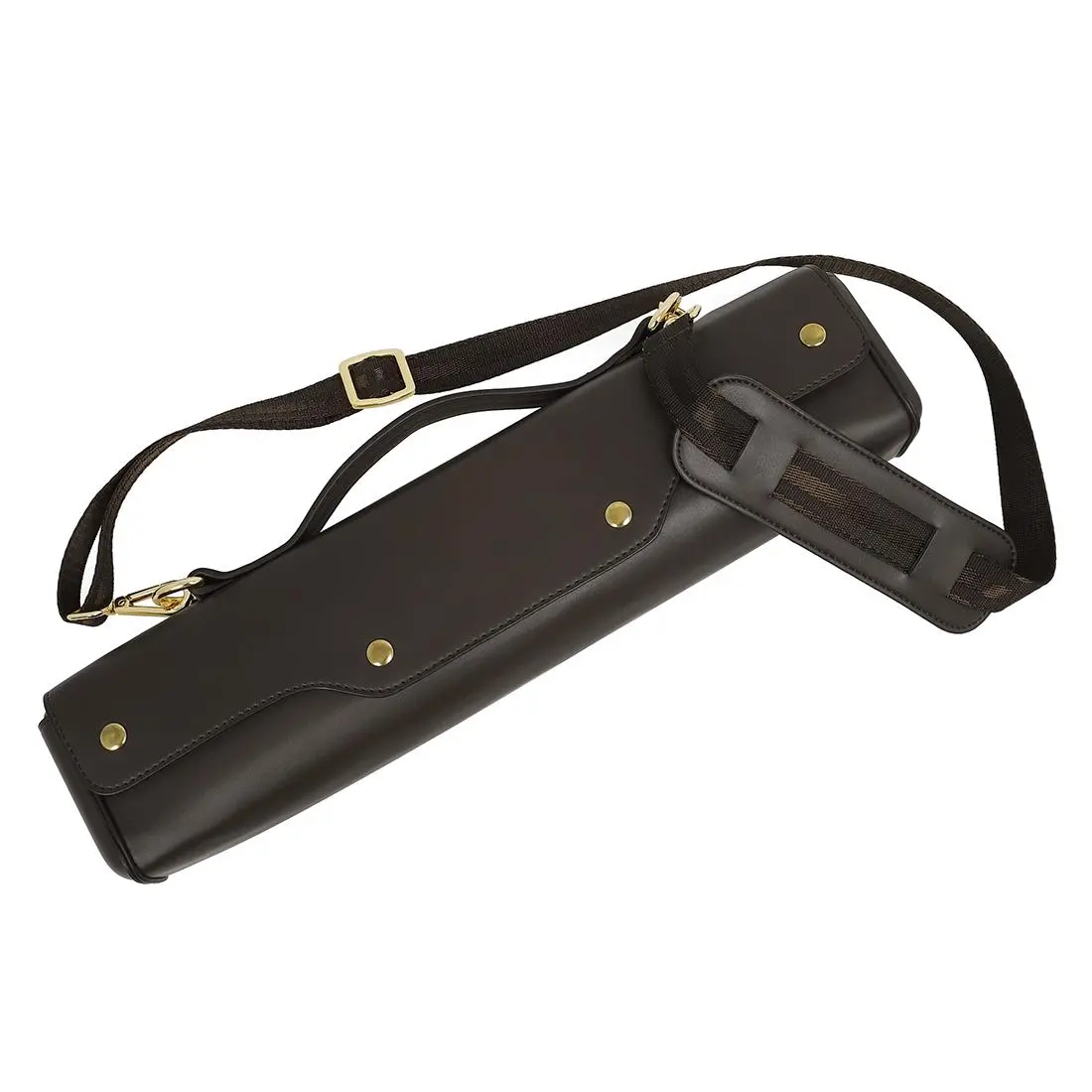 Portable Durable Long Flute Case, PU Leather Long Flute Bag, Instrument Bags & Cases for Outdoor Travel, Musical Instrument Accessories