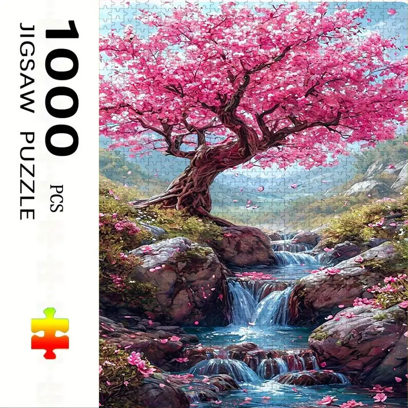1000 Piece Landscape Theme Puzzle, Jigsaw Puzzles, Large Adult Family Interactive Toy, DIY Home Decor Brain Challenge, Holiday Scene, Perfect Gift