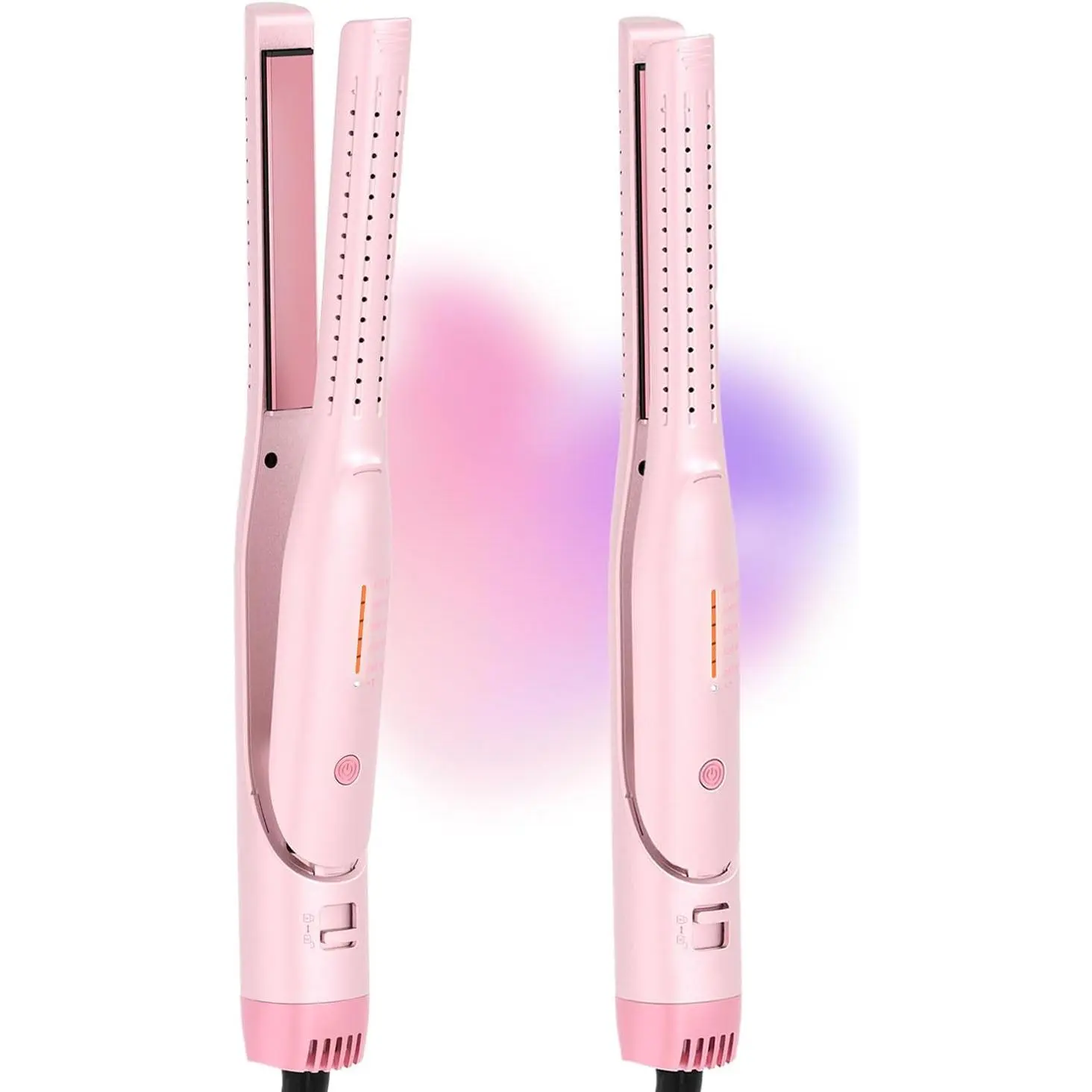Pencil Curling Iron, Cool Curl Pencil Curling Iron for Short Hair, Pixie Cut & Edge, 0.6'' Mini Flat Iron Hair Straightener, Portable Travel 2 in 1 Flat Curling Iron, Anti-Scald, Dual Voltage