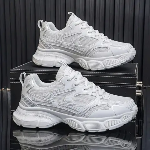 Men's 2026 Chunky Dad Shoes Style Active Casual Trainers - Running Athletic Shoes, Breathable Mesh, Lightweight, Soft Non-Slip Sole, Comfortable, All Seasons Use
