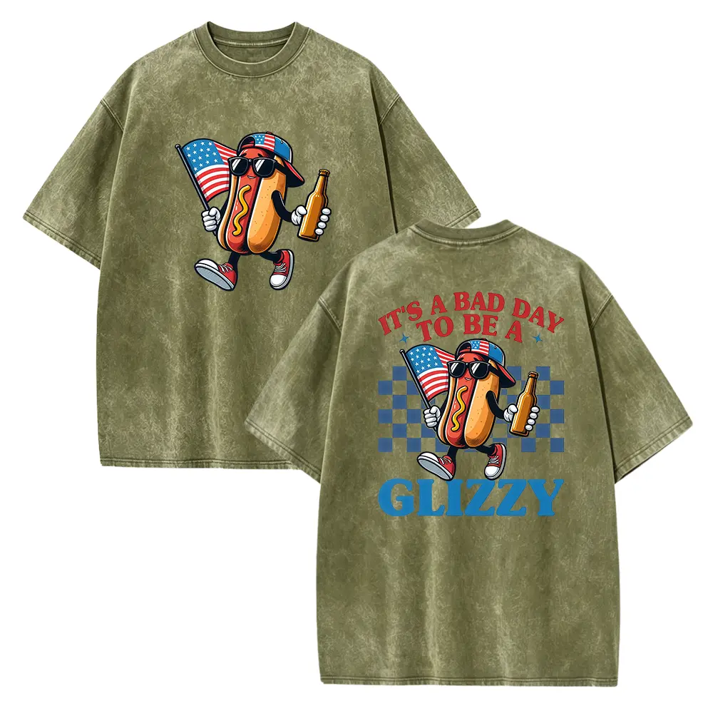 Funny Hot Dog Shirt, It's A Bad Day To Be A Glizzy Shirt, Makes Me Want A Hot Dog Real Bad Shirt, Independence Day Tee,Hot Dog Lover T-Shirt