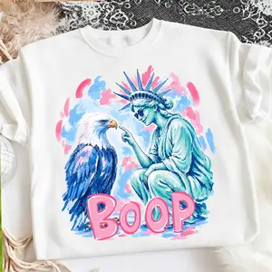 Boop Eagle, Funny Patriotic Statue Of Liberty Shirt Design, Vintage 4th of July Png, Independence Day Gift, Vintage Merica Eagle Graphic