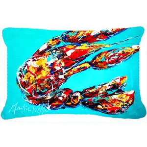 212 MAIN Lucy The Crawfish Print Polyester Decorative Pillow - Mildew-Proof, Suitable for Indoor and Outdoor Use