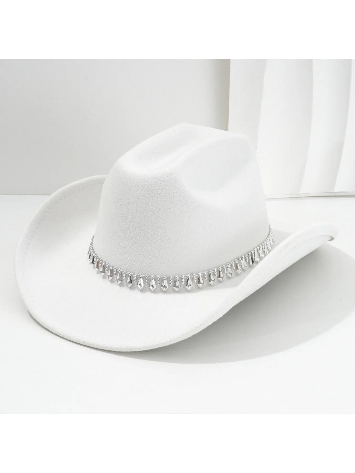 Men's and women's western cowboy hats, rhombus swords, rhinestones, accessories, hats, top hats, foreign trade engagement hats, Casual Hat