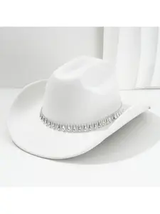 Men's and women's western cowboy hats, rhombus swords, rhinestones, accessories, hats, top hats, foreign trade engagement hatsSpeedy Smarts
