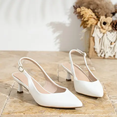 Women's Pointed Toe High Heel Sandals, Elegant PU Leather Slip on Shoes, Adjustable Buckle Strap, Perfect for Weddings Parties Work, Elegant Minimalist Sandals