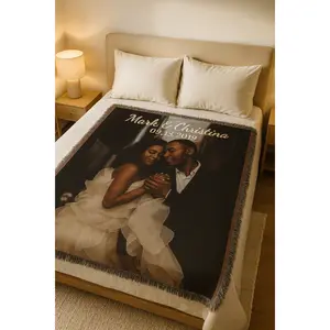 Custom Woven Photo Blanket – Personalized Memory Gift