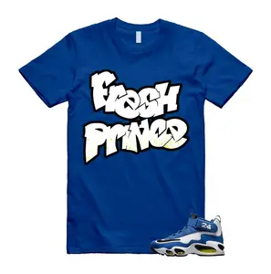 Shirt to match Griffey Max 1 Varsity Royal White Volt Black, Griffey Max 1 Varsity Shirt, Classic Fit, 100% Cotton, Comfortable, Print Short sleeve Tee