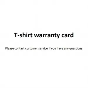 T-shirt warranty card