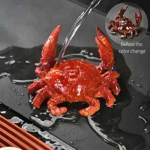 tea pet figurine with water-filling function and color-changing feature - crab type Fidget toy